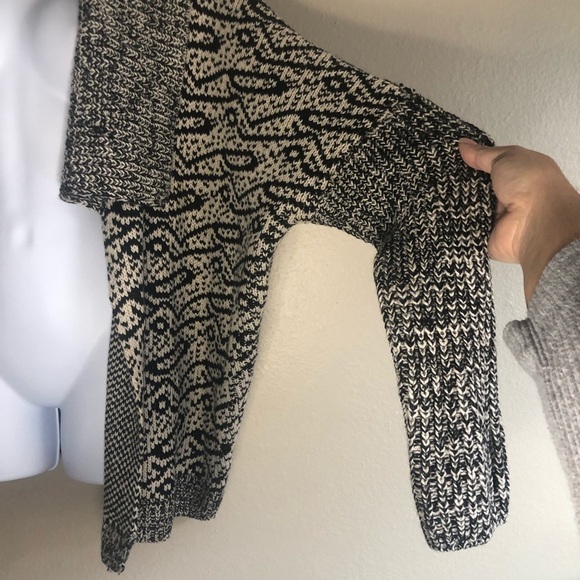 H&M Chunky Open Front Cardigan Dropped Shoulder Ribbed Knit Sweater Size L - Picture 6 of 12